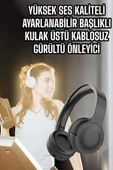 Kulak Üstü Kablosuz Bluetooth Kulaklık Gürültü Önleyici Uzun Şarj Süreli - 1