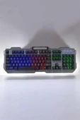 Oyuncu Klavyesi Q Klavye RGB Işıklı Mouse Hediyeli thumbnail 2