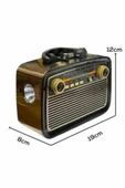 Nostaljik Radyo Bluetooth Bağlantılı Müzik Kutusu Ahşap thumbnail 1