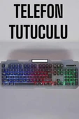 Q Klavye RGB Işıklı Klavye Ve Mouse Seti Kablolu Mouse Hediyeliş thumbnail 1
