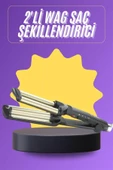 Profesyonel Seramik Kaplama Saç Şekillendirici Wag Maşa Isı Ayarlı thumbnail 2