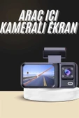 1080p Sürüş Kaydedici 2 İnç Araç Araba Ön İç Arka DVR IPS Ekran - 2