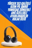 Wireless 5.0 Bluetooth Kablosuz Kulaklık ANC Özellikli Kulak Üstü Ayarlanabilir - 1