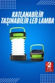 Kamp Lambası Katlanabilir Lamba Solar Şarjlı Led Lamba El Fenerli thumbnail 2