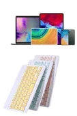 Android ve İOS Uyumlu Bluetooth Kablosuz Türkçe Q Klavye Renkli thumbnail 2