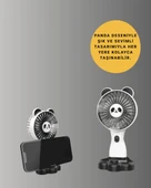 Dekoratif Panda Tasarımlı Küçük Boy Fan - 2
