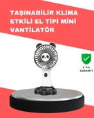 Dekoratif Tasarımlı USB Şarjlı El Vantilatörü - 1