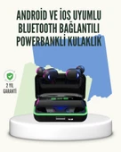 E10 Powerbank Şarjlı Bluetooth 5.1 Kulaklık Spor ve Oyun İçin thumbnail 1