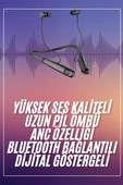 Boyun Askılı 100 Saat Kablosuz Kulaklık Göstergeli Bluetooth Kulaklık thumbnail 1