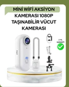 1080P WiFi Spor Kamerası Su Geçirmez Mini Aksiyon Kamera thumbnail 1