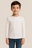 Unisex Çocuk Bisiklet Yaka Uzun Kollu Okul Badi M00748 - 1