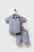 Erkek Çocuk Waffle Kumaş Şortlu Takım M00732 thumbnail 1