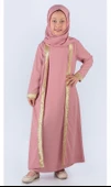 Medine İpek Kumaş Eşarplı Tesettür Namaz Elbise M00742 thumbnail 3