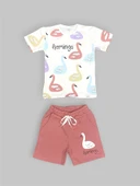 Baskılı Kız Çocuk Tişört Şort Takım M00730 thumbnail 10