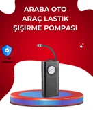 USB Şarjlı Kompakt Elektrikli Hava Kompresörü 3000 mAh thumbnail 1