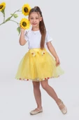 Ponpon Aksesuarlı Bayramlık Kız Çocuk Etek M00726 thumbnail 3