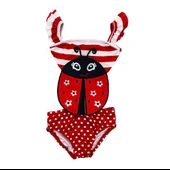 Kız Çocuk Nakış Detay Dalgıç Kumaş Mayo M00740 thumbnail 5