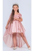 Kız Çocuk Düşük Omuz Detaylı Işıltılı Prenses Elbisesi M00760 thumbnail 2