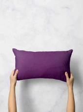 Mrs.Gugar Mor Dikdörtgen Kırlent Kılıfı thumbnail 1