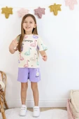Baskılı Kız Çocuk Tişört Şort Takım M00730 thumbnail 9