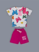 Baskılı Kız Çocuk Tişört Şort Takım M00730 thumbnail 1