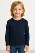 Unisex Çocuk Bisiklet Yaka Uzun Kollu Okul Badi M00748 - 3