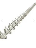 Metal Malzeme Gümüş Renk Bir Metre 92 Kancalı Tesbih&Takı Sergileme Askısı thumbnail 1