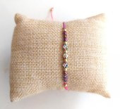 Sıralı Boncuk Ayarlanabilir İp Bileklik Kadın Genç Kız Çocuk Noel10029 - 1