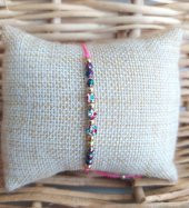 Sıralı Boncuk Ayarlanabilir İp Bileklik Kadın Genç Kız Çocuk Noel10029 - 3