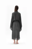 İkikız 3241-2KZ Bambu Gri Uzun Kimono GRİ thumbnail 5