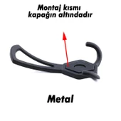 Mali 5’li Siyah Askı Takımı Metal Dolap Vestiyer Kapı Arkası Elbise Kıyafet Askılık Askısı thumbnail 4