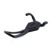 Mali 5’li Siyah Askı Takımı Metal Dolap Vestiyer Kapı Arkası Elbise Kıyafet Askılık Askısı thumbnail 6