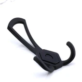 Mali 5’li Siyah Askı Takımı Metal Dolap Vestiyer Kapı Arkası Elbise Kıyafet Askılık Askısı thumbnail 5