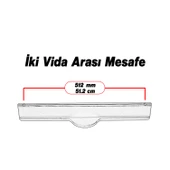 Saral Çizgili Mat Siyah Metal Kulp 512 mm 51.2 cm Mobilya Çekmece Mutfak Dolabı Dolap Kapak Kulplar thumbnail 2