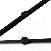 Saral Çizgili Mat Siyah Metal Kulp 512 mm 51.2 cm Mobilya Çekmece Mutfak Dolabı Dolap Kapak Kulplar thumbnail 1