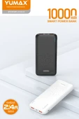 Yumax - 10000 mAh MX8 Powerbank - 2.4A Çift USB Çıkışlı - Hızlı Şarj Destekli - Taşınabilir Şarj Cihazı - 8