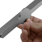 Saral Çizgili Füme Renk Metal Kulp 320 mm 32 cm Mobilya Çekmece Mutfak Dolabı Dolap Kapak Kulplar thumbnail 5