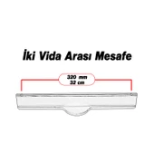 Saral Çizgili Füme Renk Metal Kulp 320 mm 32 cm Mobilya Çekmece Mutfak Dolabı Dolap Kapak Kulplar thumbnail 2