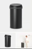 Brabantia Moonlight Black New Dokunmatik Çöp Kutusu 60lt thumbnail 1