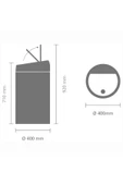 Brabantia Moonlight Black New Dokunmatik Çöp Kutusu 60lt thumbnail 5