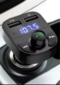 Yumax - Bluetooth Fm Transmitter Araç Kiti X8 - 15w Hızlı Şarj, Oto Çakmaklık, Usb Mp3 Çalar, Müzik Ve Radyo - 1