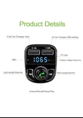 Yumax - Bluetooth Fm Transmitter Araç Kiti X8 - 15w Hızlı Şarj, Oto Çakmaklık, Usb Mp3 Çalar, Müzik Ve Radyo - 3
