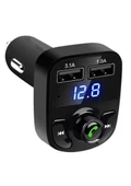 Yumax - Bluetooth Fm Transmitter Araç Kiti X8 - 15w Hızlı Şarj, Oto Çakmaklık, Usb Mp3 Çalar, Müzik Ve Radyo - 4
