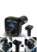 Yumax - Bluetooth Fm Transmitter Araç Kiti X8 - 15w Hızlı Şarj, Oto Çakmaklık, Usb Mp3 Çalar, Müzik Ve Radyo - 5