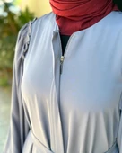 Dubai İpeği Tesettür Ferace - 8
