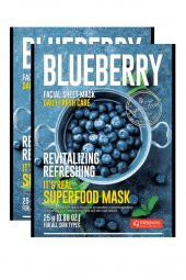 DERMAL Yenileyici ve Canlandırıcı Yaban Mersini Maskesi 25gr 2li Set - 1