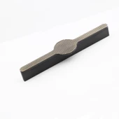 Saral Çizgili Antik Sarı Metal Kulp 160 mm 16 cm Mobilya Çekmece Mutfak Dolabı Dolap Kapak Kulpları thumbnail 1