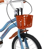 Xbyc 1689 Çocuk Bisikleti Ön Sepet Plastik 16-20 Jant Uyumlu Bisiklet Sepeti Kahverengi Renk thumbnail 6
