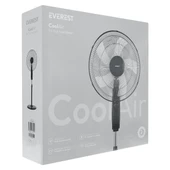 Everest FAN11 Cool Air 16 İnç 45 Watt 5 Pervaneli 3 Kademe 1200RPM Zaman Ayarlı Vantilatör Siyah - 4