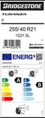 Bridgestone 255/40R21 102Y Xl Turanza 6 Enlıten B-Slıent * A-B-69 Yaz Oto Lastiği (Üretim Yılı: 2025) thumbnail 2